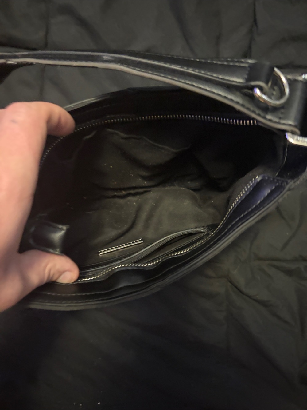 Steve Madden Navy Crescent Shoulder Bag - Picture 2 of 2
